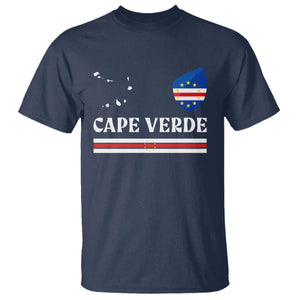 Cape Verde Country Map Shield Emblem T Shirt Cabo Verde Roots National Pride Gift