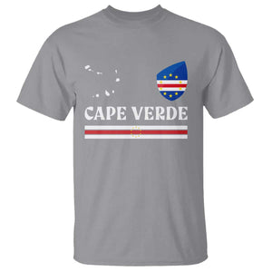 Cape Verde Country Map Shield Emblem T Shirt Cabo Verde Roots National Pride Gift