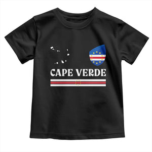Cape Verde Country Map Shield Emblem Toddler T Shirt Cabo Verde Roots National Pride Gift