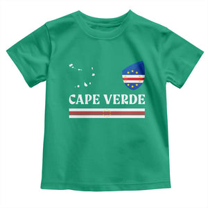 Cape Verde Country Map Shield Emblem Toddler T Shirt Cabo Verde Roots National Pride Gift