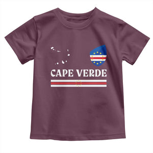 Cape Verde Country Map Shield Emblem Toddler T Shirt Cabo Verde Roots National Pride Gift