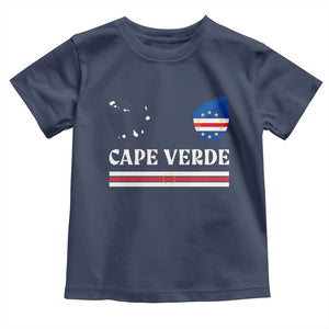Cape Verde Country Map Shield Emblem Toddler T Shirt Cabo Verde Roots National Pride Gift