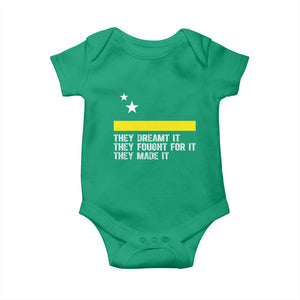 Curaçao Flag History Pride Baby Onesie They Dreamt Fought Made It