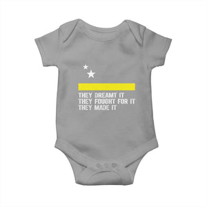 Curaçao Flag History Pride Baby Onesie They Dreamt Fought Made It