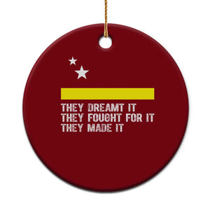 Curaçao Flag History Pride Ceramic Ornament They Dreamt Fought Made It