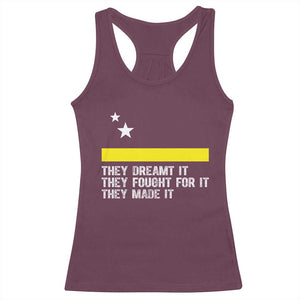 Curaçao Flag History Pride Racerback Tank Top They Dreamt Fought Made It