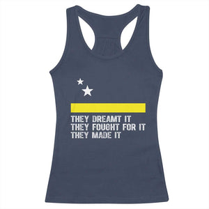 Curaçao Flag History Pride Racerback Tank Top They Dreamt Fought Made It