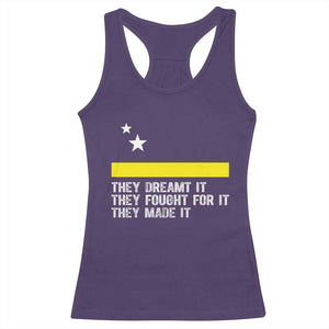 Curaçao Flag History Pride Racerback Tank Top They Dreamt Fought Made It