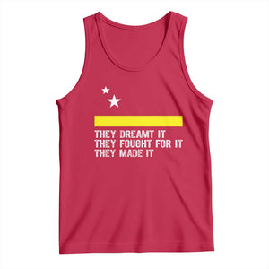 Curaçao Flag History Pride Tank Top They Dreamt Fought Made It