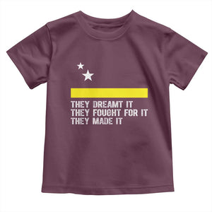Curaçao Flag History Pride Toddler T Shirt They Dreamt Fought Made It