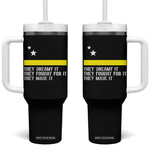 Curaçao Flag History Pride Tumbler With Handle They Dreamt Fought Made It