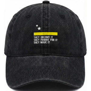 Curaçao Flag History Pride Washed Cotton Baseball Cap They Dreamt Fought Made It