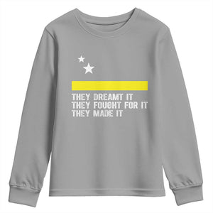 Curaçao Flag History Pride Youth Sweatshirt They Dreamt Fought Made It