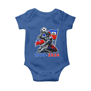 Haiti Soccer Tournament History 1974 to 2026 Baby Onesie Powerful Haitian Broken Chains National Flag Football Fans
