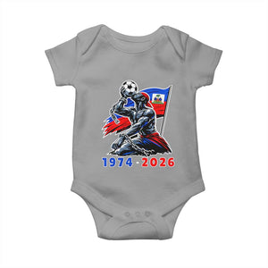 Haiti Soccer Tournament History 1974 to 2026 Baby Onesie Powerful Haitian Broken Chains National Flag Football Fans