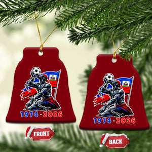 Haiti Soccer Tournament History 1974 to 2026 Ceramic Ornament Powerful Haitian Broken Chains National Flag Football Fans