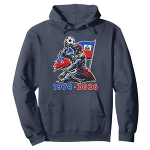Haiti Soccer Tournament History 1974 to 2026 Hoodie Powerful Haitian Broken Chains National Flag Football Fans