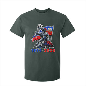 Haiti Soccer Tournament History 1974 to 2026 T Shirt For Kid Powerful Haitian Broken Chains National Flag Football Fans