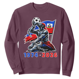 Haiti Soccer Tournament History 1974 to 2026 Sweatshirt Powerful Haitian Broken Chains National Flag Football Fans
