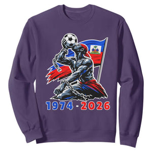 Haiti Soccer Tournament History 1974 to 2026 Sweatshirt Powerful Haitian Broken Chains National Flag Football Fans