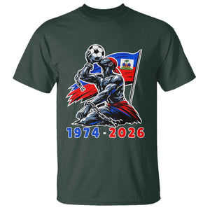Haiti Soccer Tournament History 1974 to 2026 T Shirt Powerful Haitian Broken Chains National Flag Football Fans