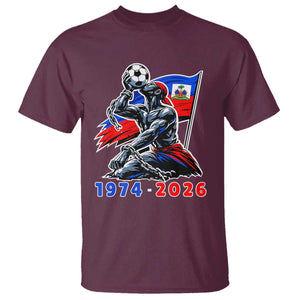 Haiti Soccer Tournament History 1974 to 2026 T Shirt Powerful Haitian Broken Chains National Flag Football Fans