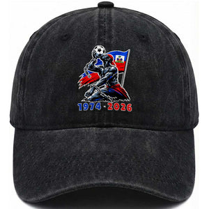 Haiti Soccer Tournament History 1974 to 2026 Washed Cotton Baseball Cap Powerful Haitian Broken Chains National Flag Football Fans