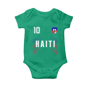 Haiti Soccer Sports Graphic Number 10 Jersey Style Baby Onesie Proud Haitian Football Fans Game Day Pride