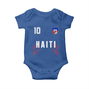 Haiti Soccer Sports Graphic Number 10 Jersey Style Baby Onesie Proud Haitian Football Fans Game Day Pride
