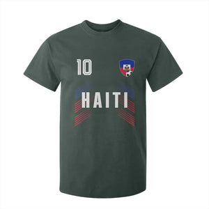 Haiti Soccer Sports Graphic Number 10 Jersey Style T Shirt For Kid Proud Haitian Football Fans Game Day Pride