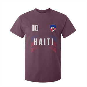 Haiti Soccer Sports Graphic Number 10 Jersey Style T Shirt For Kid Proud Haitian Football Fans Game Day Pride
