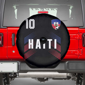 Haiti Soccer Sports Graphic Number 10 Jersey Style Spare Tire Cover Proud Haitian Football Fans Game Day Pride