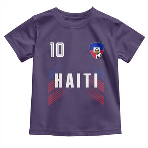 Haiti Soccer Sports Graphic Number 10 Jersey Style Toddler T Shirt Proud Haitian Football Fans Game Day Pride