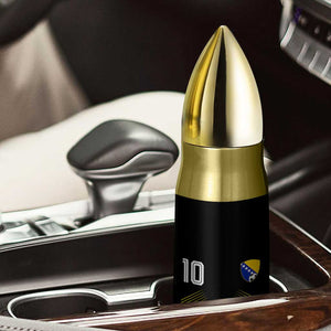Bosnia Herzegovina Soccer Sports Graphic Number 10 Jersey Style Bullet Tumbler Proud Bosnian Football Fans Game Day Pride