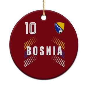 Bosnia Herzegovina Soccer Sports Graphic Number 10 Jersey Style Ceramic Ornament Proud Bosnian Football Fans Game Day Pride