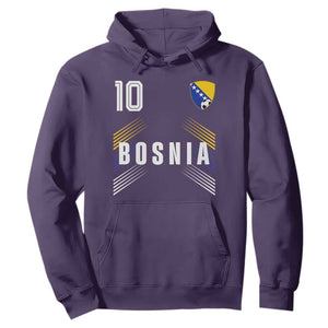 Bosnia Herzegovina Soccer Sports Graphic Number 10 Jersey Style Hoodie Proud Bosnian Football Fans Game Day Pride