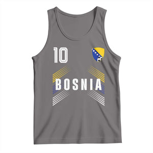 Bosnia Herzegovina Soccer Sports Graphic Number 10 Jersey Style Tank Top Proud Bosnian Football Fans Game Day Pride