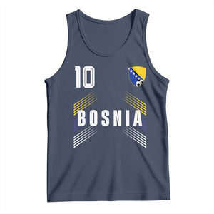 Bosnia Herzegovina Soccer Sports Graphic Number 10 Jersey Style Tank Top Proud Bosnian Football Fans Game Day Pride