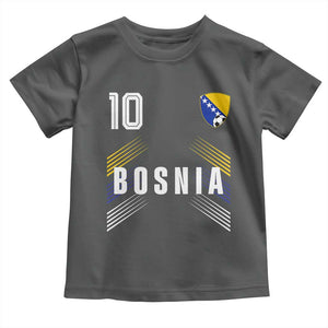Bosnia Herzegovina Soccer Sports Graphic Number 10 Jersey Style Toddler T Shirt Proud Bosnian Football Fans Game Day Pride