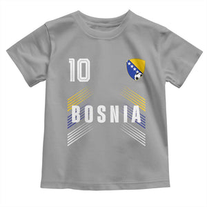 Bosnia Herzegovina Soccer Sports Graphic Number 10 Jersey Style Toddler T Shirt Proud Bosnian Football Fans Game Day Pride