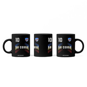 DR Congo Soccer Sports Graphic Number 10 Jersey Style Coffee Mug Proud Congolese Football Fans Game Day Pride