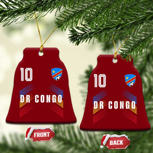 DR Congo Soccer Sports Graphic Number 10 Jersey Style Ceramic Ornament Proud Congolese Football Fans Game Day Pride