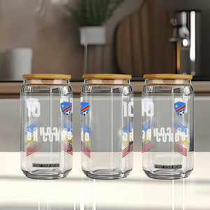 DR Congo Soccer Sports Graphic Number 10 Jersey Style Glass Can Proud Congolese Football Fans Game Day Pride