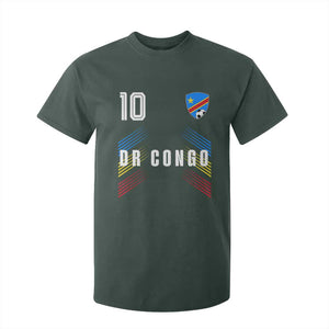DR Congo Soccer Sports Graphic Number 10 Jersey Style T Shirt For Kid Proud Congolese Football Fans Game Day Pride