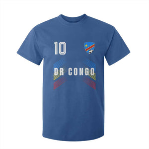 DR Congo Soccer Sports Graphic Number 10 Jersey Style T Shirt For Kid Proud Congolese Football Fans Game Day Pride