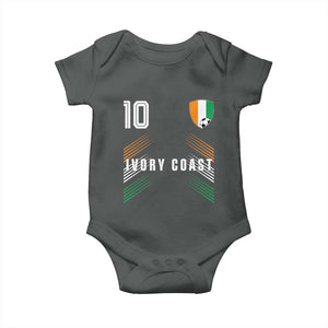 Ivory Coast Soccer Sports Graphic Number 10 Jersey Style Baby Onesie Proud Ivorian Cote d'Ivoire Football Fans Game Day Pride