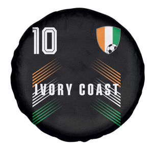 Ivory Coast Soccer Sports Graphic Number 10 Jersey Style Spare Tire Cover Proud Ivorian Cote d'Ivoire Football Fans Game Day Pride