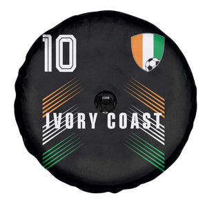 Ivory Coast Soccer Sports Graphic Number 10 Jersey Style Spare Tire Cover Proud Ivorian Cote d'Ivoire Football Fans Game Day Pride