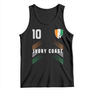 Ivory Coast Soccer Sports Graphic Number 10 Jersey Style Tank Top Proud Ivorian Cote d'Ivoire Football Fans Game Day Pride