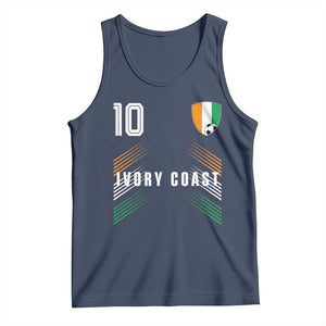 Ivory Coast Soccer Sports Graphic Number 10 Jersey Style Tank Top Proud Ivorian Cote d'Ivoire Football Fans Game Day Pride